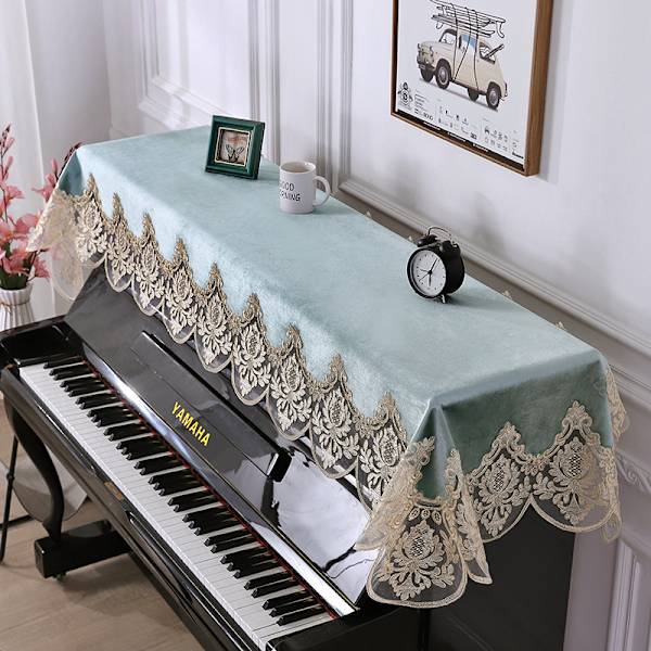 Europeiskt spets piano handduk broderi överdrag piano halvt överdrag cl