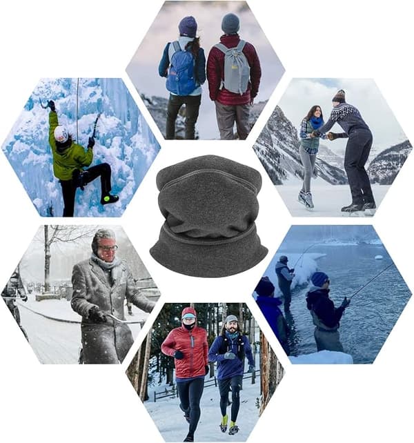 Termisk Fleece Halsvarmer, Vinter Blød Tyk Fleeceforet Halstørklæde