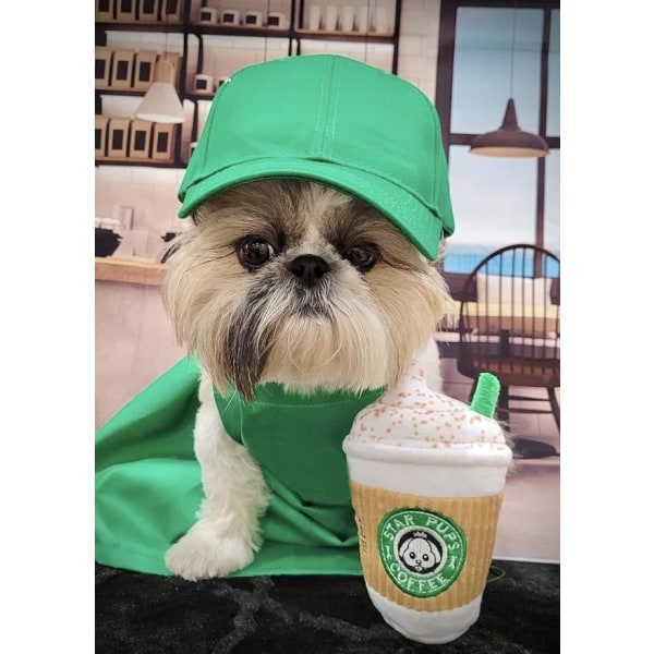 Kaffe Hundelegetøj Spice Latte - Lille og Stor - Søde Hundeggaver til