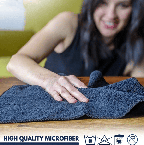Grå Mikrofiber Rengöringsduk - 12-pack (30 x 30cm) Hög Perforering