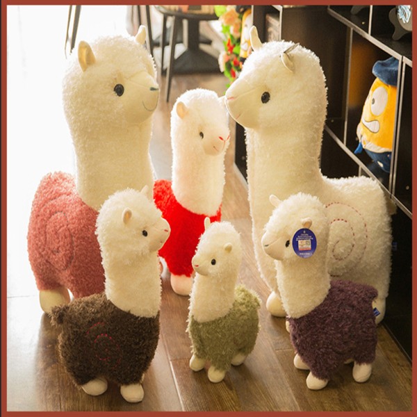 Plush 11 Tums Squishy Fylld Djurleksak (Alpacka) Vit
