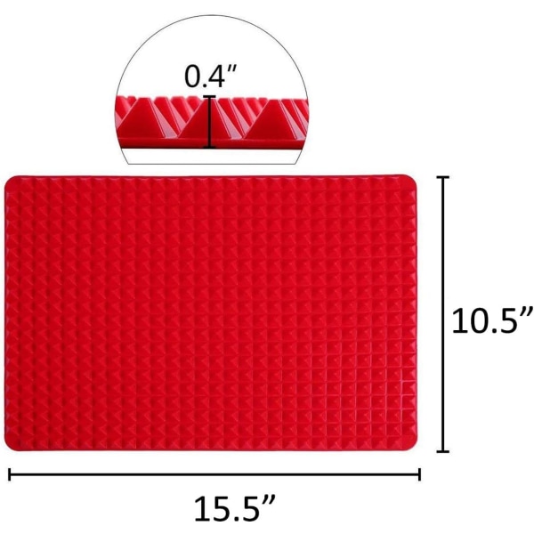 Non-Stick Silikon Bageplade, Pyramid Sund Madlavning Ovnmatte F DXGHC