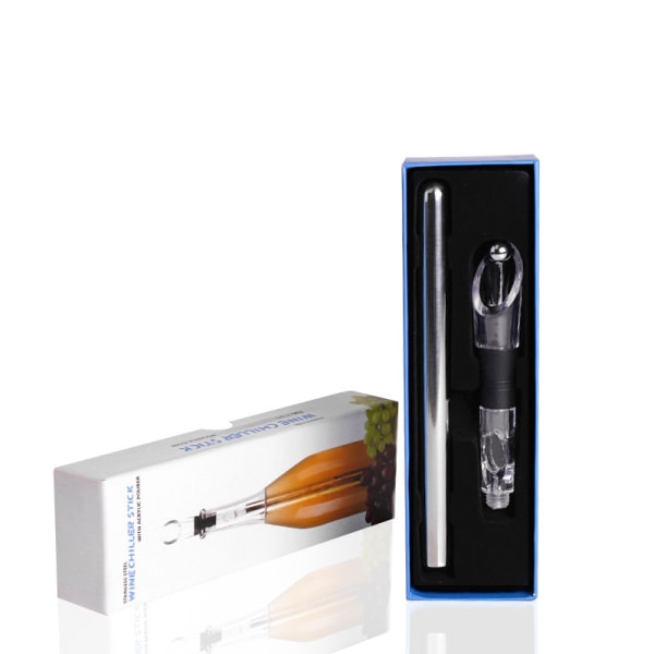 Rött vin isvinspinnset 3-pack 304 rostfritt stål isvin