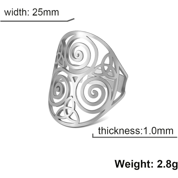 Kelttiläinen Triskele-sormus Triquetra-sormus Muinainen Triskelion-sormus Kelttiläinen