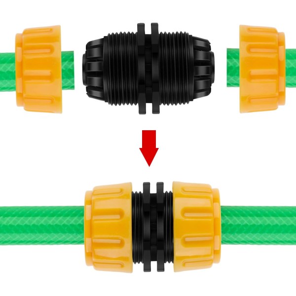 6 stykker hannslangekoblinger forlengelse for hageslange rørforbindelse
