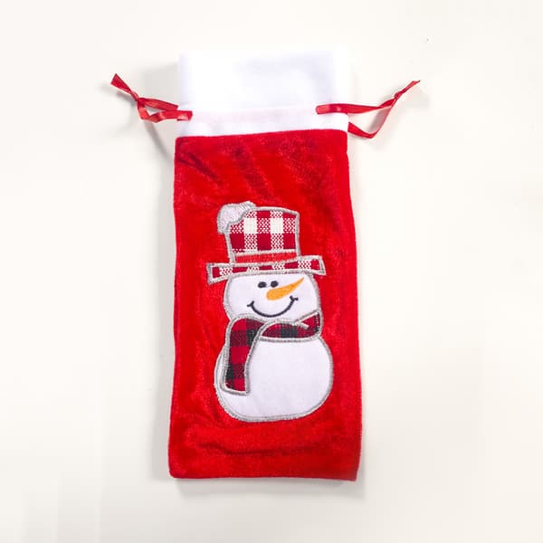 2 Julepynt Flannelette Julemand Flaskepose Champa