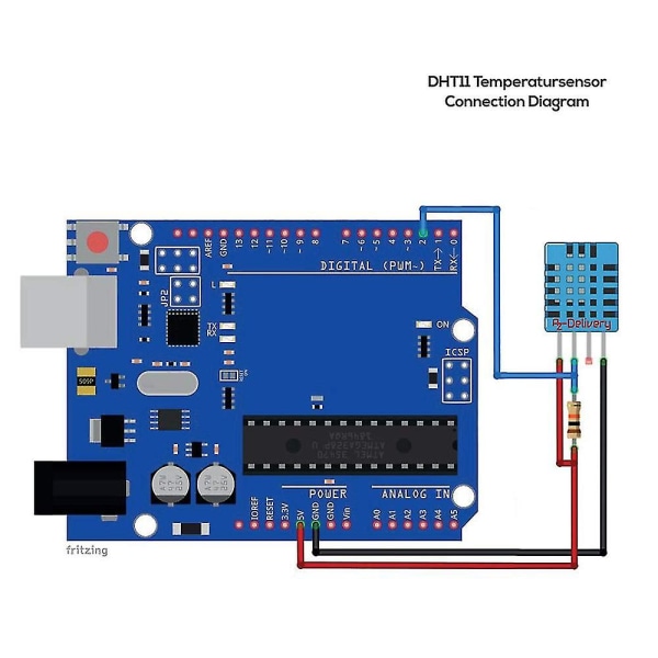 5 st DHT11 Temperatur- och Luftfuktighetssensormodul Digital Enbuss