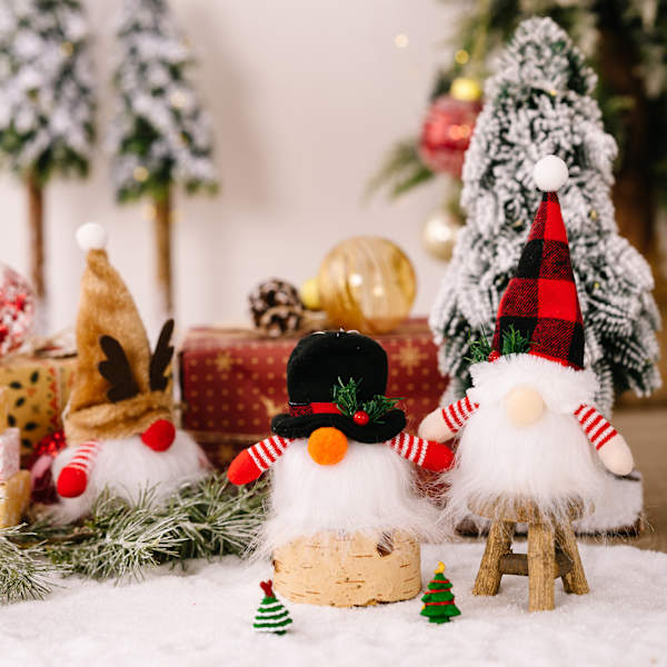 4 stk. Julepynt Q-udgave Rudolph lysende fa