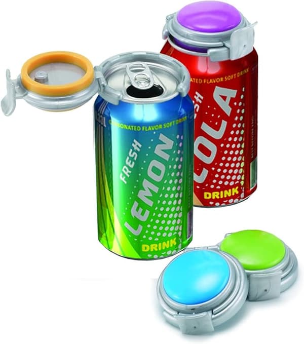Fizz-Keeper Burkpumps och Häll, Blandade Färger (4-pack)
