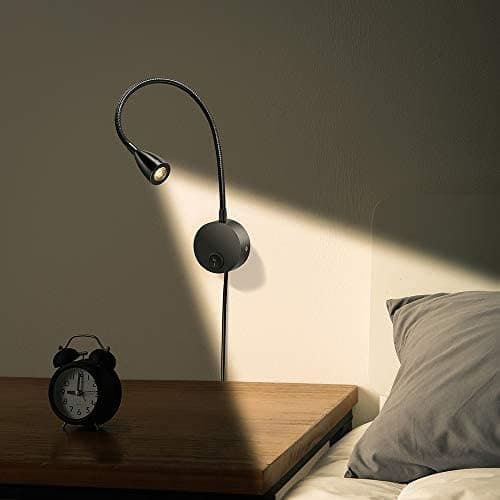 Lukulamppu, 1 LED-sängyssä, seinään kiinnitettävä