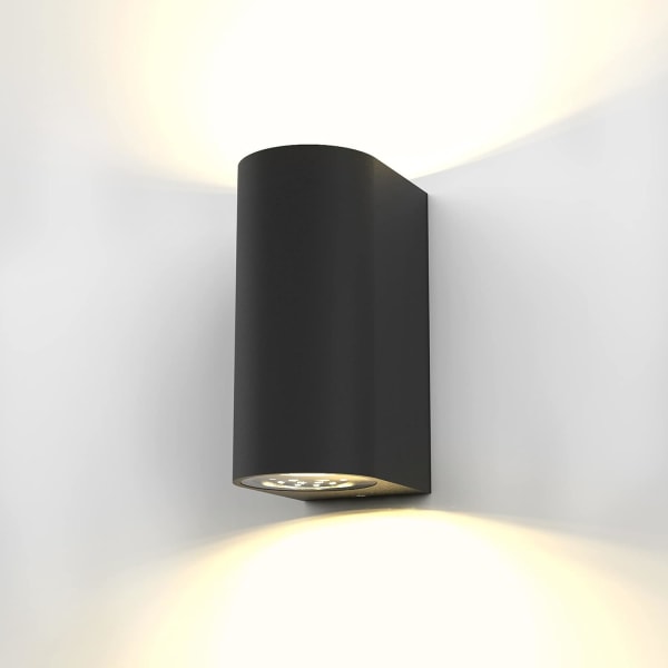 Modern svart LED-vägglampa för inomhus och utomhus, väggspotlight, modern belysning