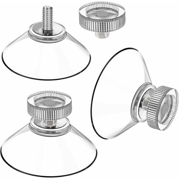 Sugkopp Set om 25 sugkoppar Ø 40 mm M4 - Transparenta sugknappar med räfflad mutter,A