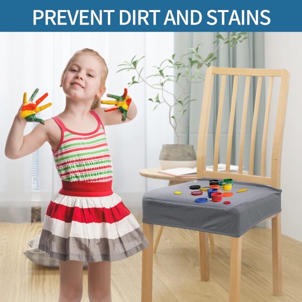 Vanntett Stolseter for Spisestuestoler, Sett med 2, Stretch J