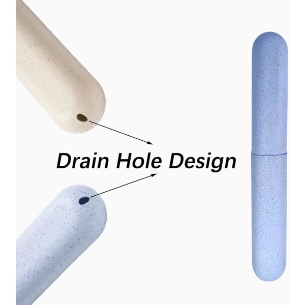 2 stk. Tandbørsteetui, Bærbar Tandbørstehoved Beskyttende Ca DXGHC