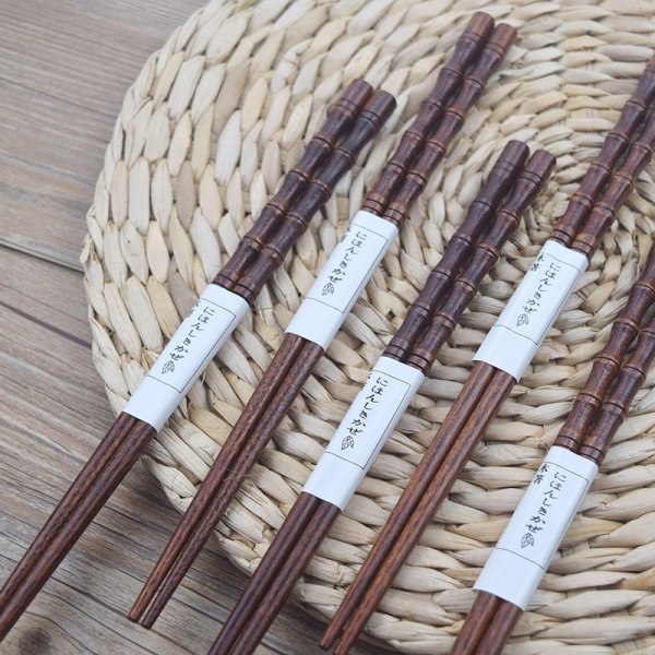 10 par bärbara Maraschino ätpinnar Ny design bambu Chopsti