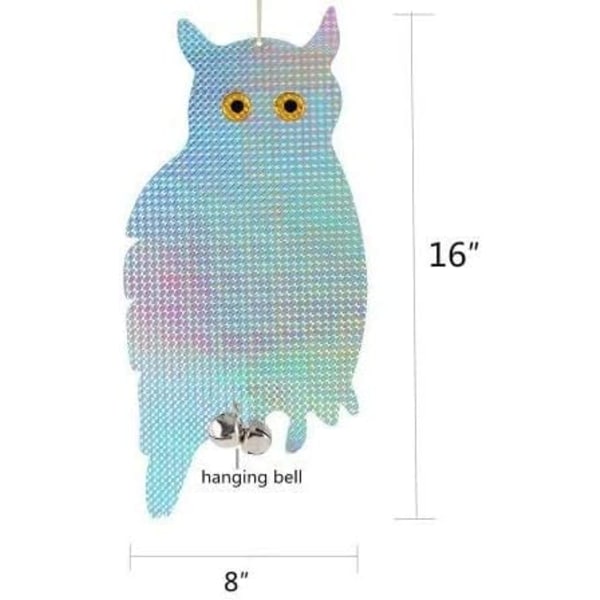 Set med 4, Duvsäkra Fågelskrämma Uggla Form Luminous Ref DXGHC