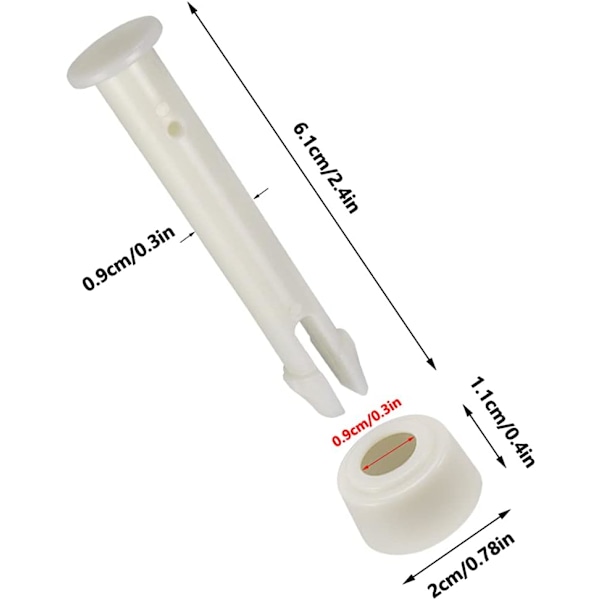 12 Plastpinner for Intex Rund Metallramme Basseng
