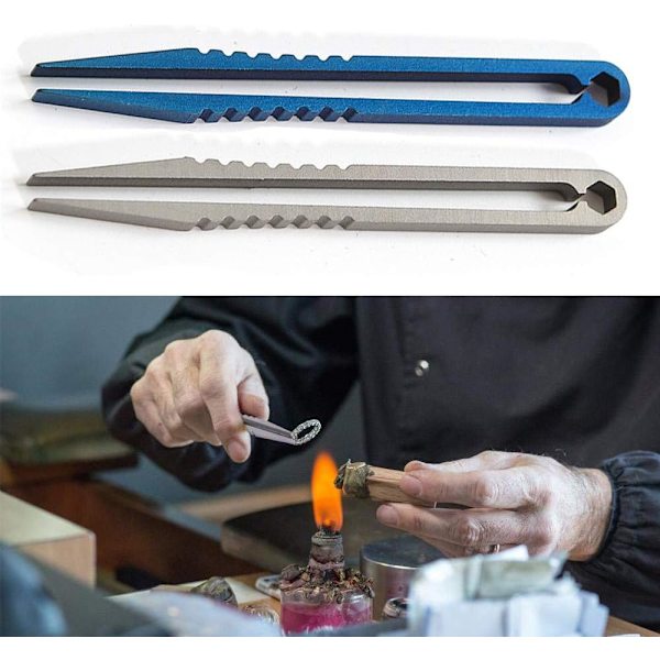 2-pack Mini Bärbara Titanlegeringstänger, Utomhus EDC-verktyg för