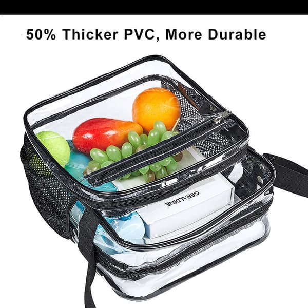 Stor Robust Klar Rygsæk - Transparent PVC Skoletaske