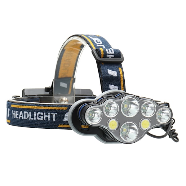 Laderbar hodelykt, 8 LED 18000 lumen super sterk rød lampe, U