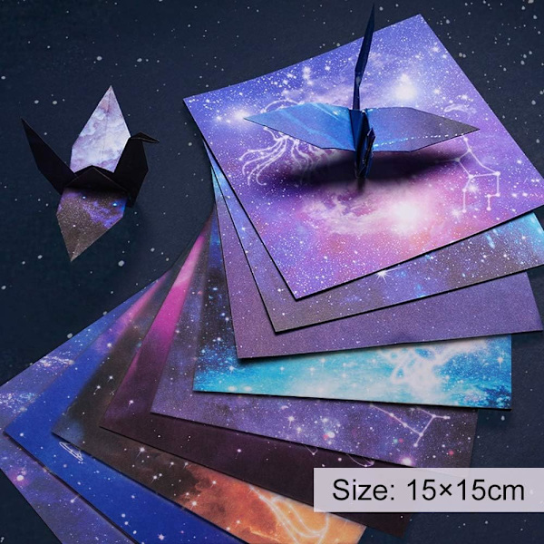 Dubbelsidigt Origami, Natthimmelskonstellation Barnhantverkspapper, 2