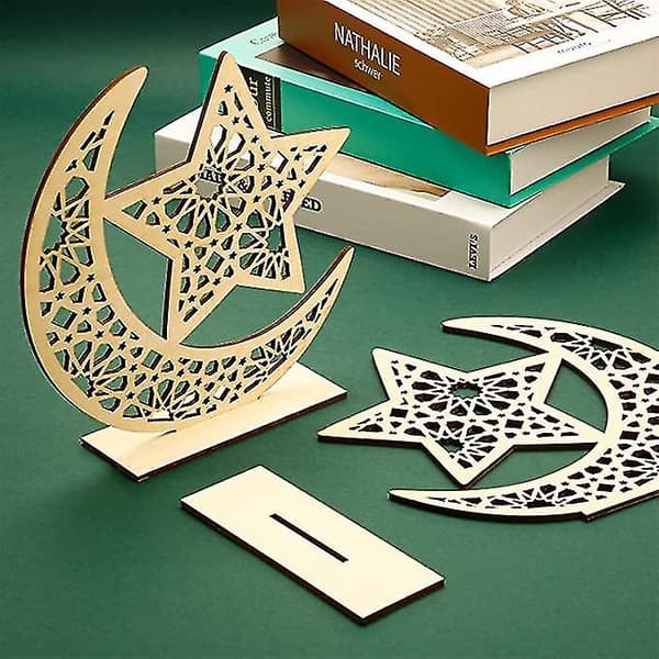 Dewenwils Set med 2 trprydnader Ramadan Dekoration D DXGHC