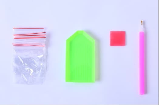 4 st 5D Juldiamantmålning DIY Nyckelring dubbelsidig prick