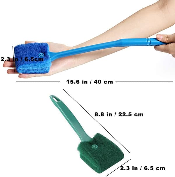 3-pack dubbelsidig akvarium algborste, fisk