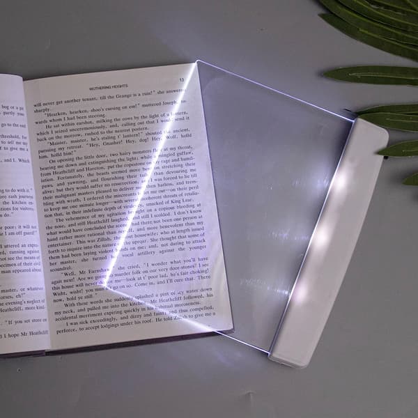 1 Hvit Tablett Leselys Natt Sengelesing Transparent
