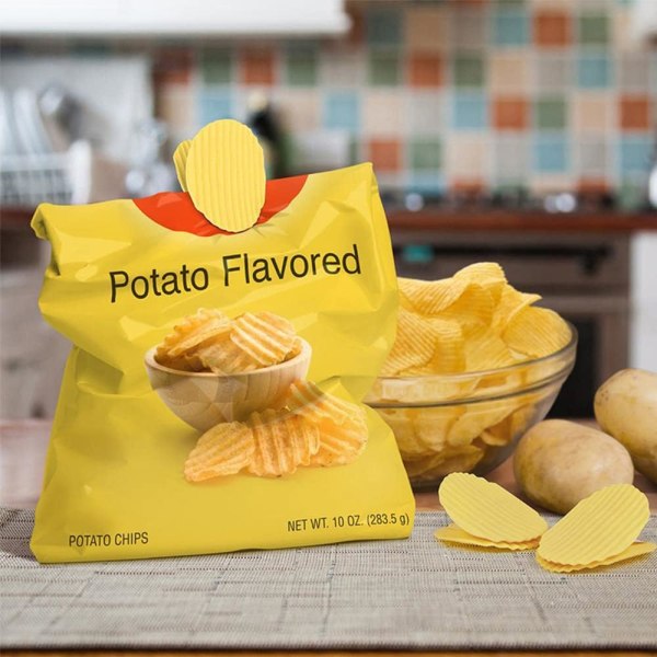 12 STK Cute Chip Clips Food Bag Sealer forseglingsclips, Potato S DXGHC