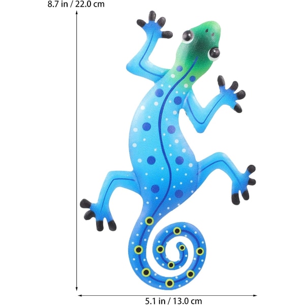 Firben Metal Vægskulptur til Stue - Gecko Figur - Ir DXGHC