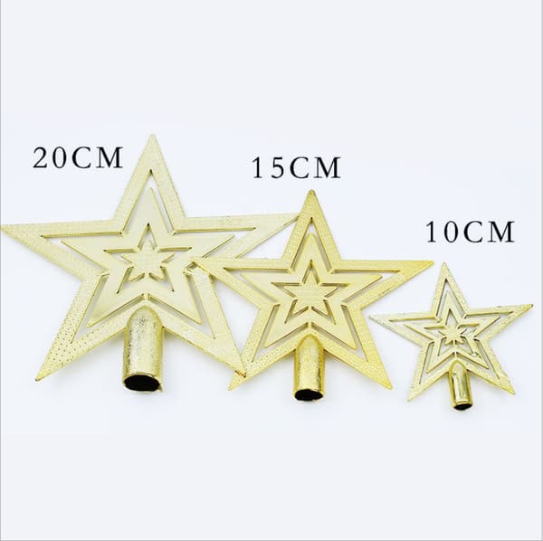 3 stk. Juletræstop-pynt (15, 10, 20 cm)