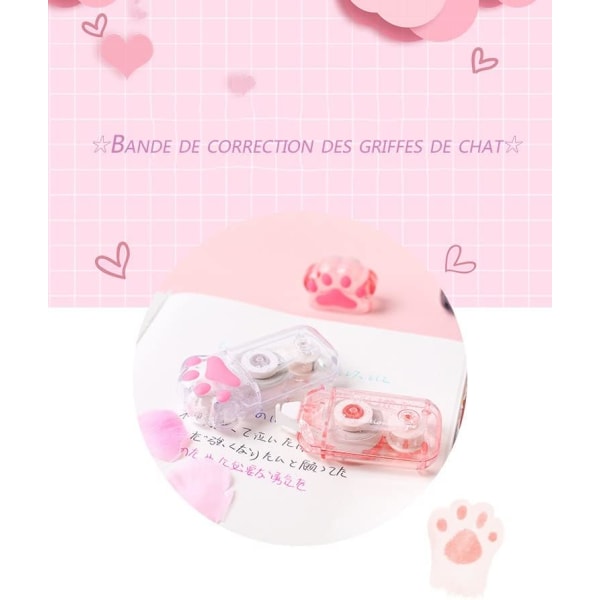 3 st Söta Rättningstejp, Katt Rättningstejp, Kawaii Färgglada