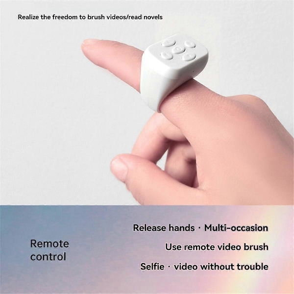Trådløs Bluetooth Luftmus Mobile Selfie Lazy Instant Fjernbetjening Ring Musik Video Controller