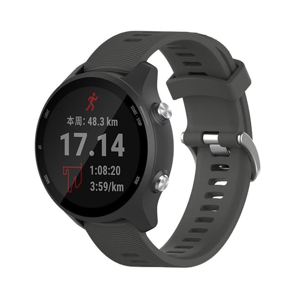 Silikoniranneke Garmin Forerunner 245 / 245 Music - Harmaa
