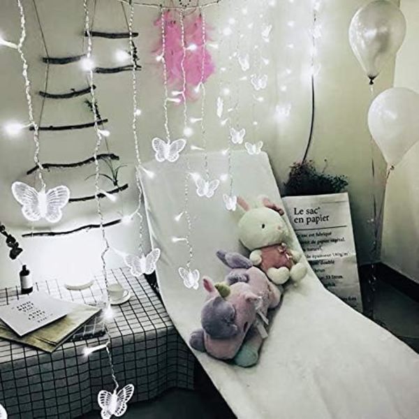 5 metriä 216 valoa perhonen 220V euroliitin LED-perhonen