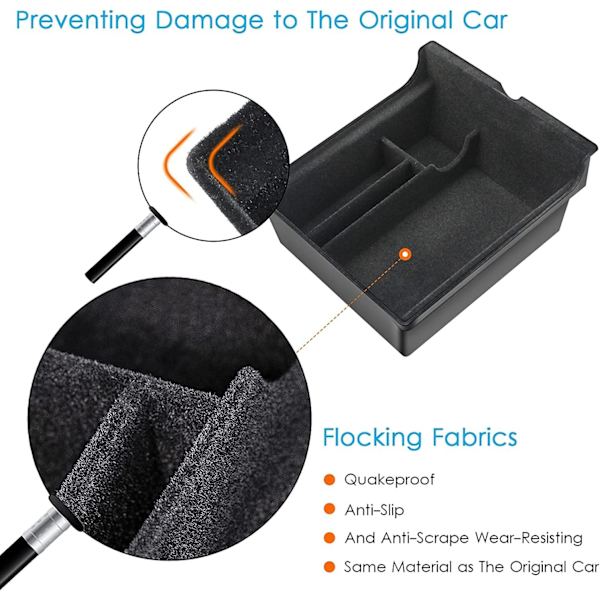 Tesla Model 3 2021 Version Center Console Opbevaringsskuffe Interiør A