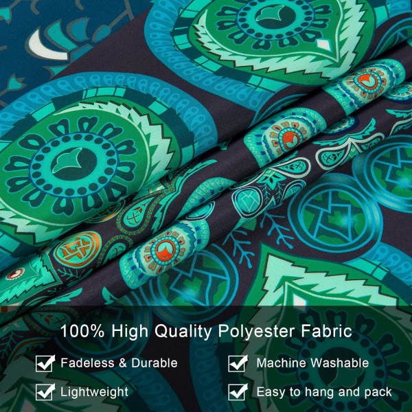 Bohemisk Mandala Väggbonad Hippie Väggbonader Psykedelisk Påfågel B