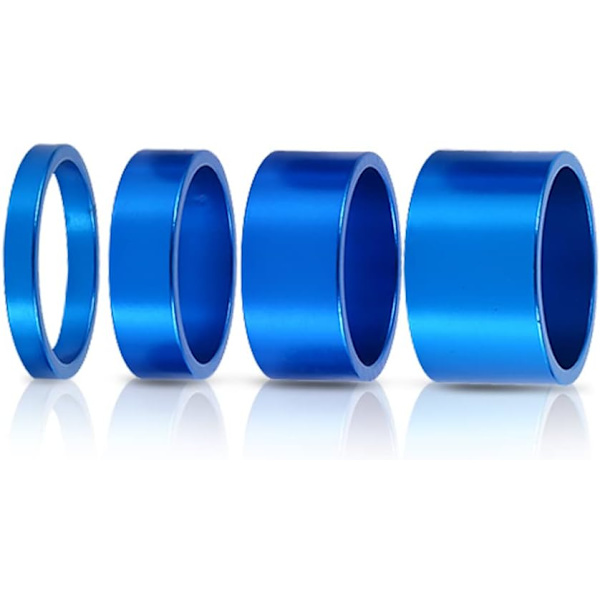 Aluminiumsavstandsstykker for landeveissykler og MTB 4 stk 5mm/10mm/15mm/20mm