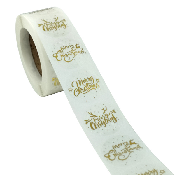 500 stk 3 cm juleklistremerker i 3 klare gulldesign for Cra DXGHC