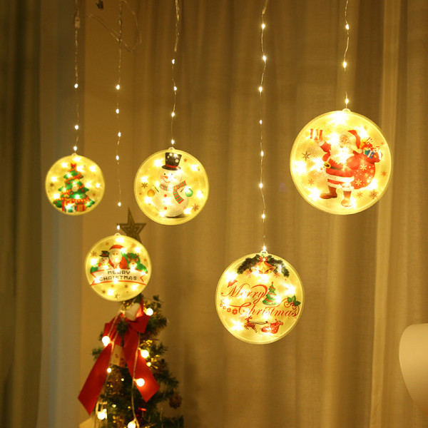 5-piece copper wire lamp, curtain lamp, Christmas lamp, colorful