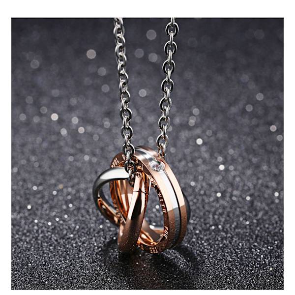 2 designerhalsband för män och kläder i titanstål hip-hop pe