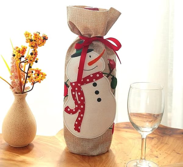 Fire nye julepynt linnedbroderede Snemand Gammel Mand