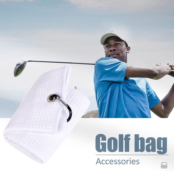Kolminkertainen Golfpyyhe - Premium Mikrokuitu Kangas - Prässattu Kuvio