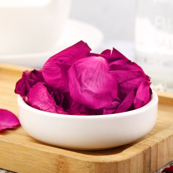 Torkade rosor, rosskivor, bad, fötter, spa-skönhetsrosblad (