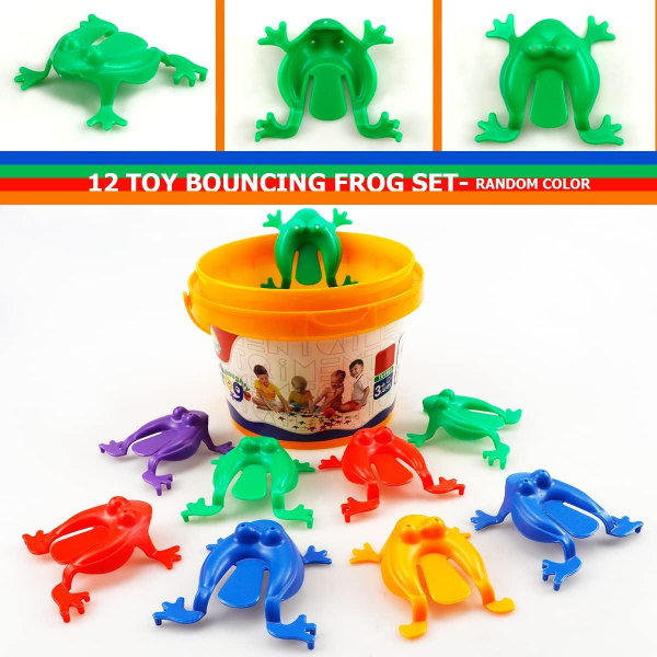 12st Jumping Frog Toy Finger Pressing Funny Bouncing Frog Toys w