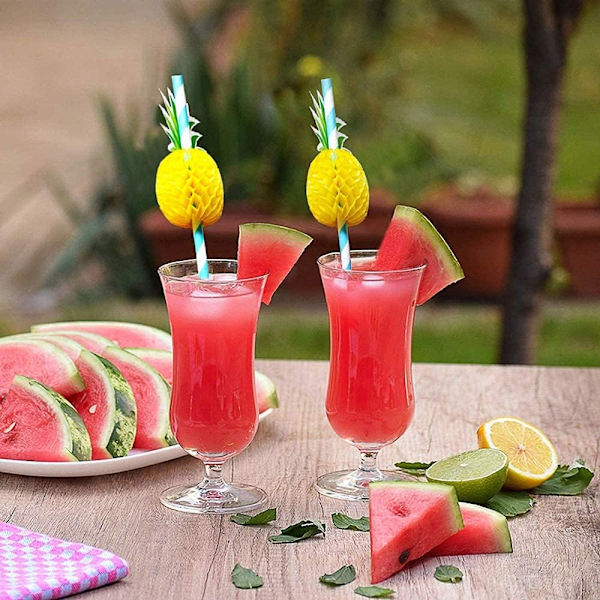 Cocktailsugrör, 50 stycken Cocktailsugrör, 3D Ananas Dricksugrör