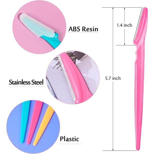 18 st Eyebrow Razor, Multipurpose Exfoliating Dermaplaning To