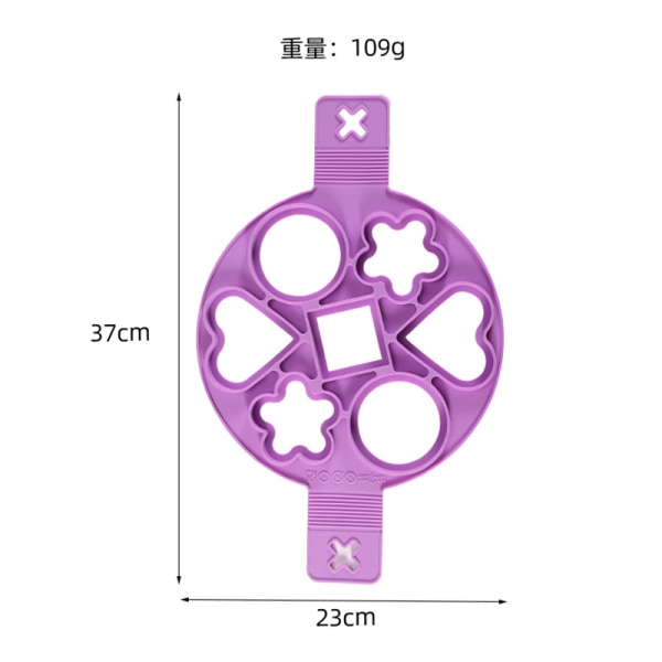 7-huls multi-formet omelet rund stjerne hjerte pandekageform køkken D
