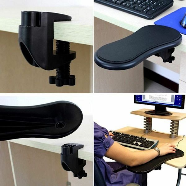 1-pak Computer Håndholder Armholder Mus Holder (Sort)